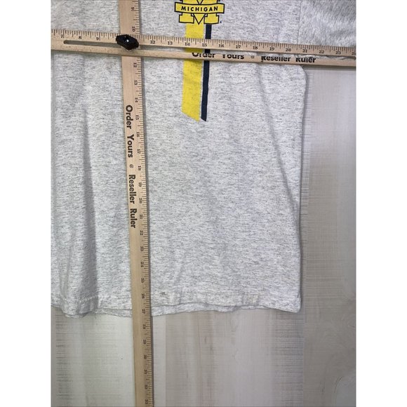 Vintage 80s-90s University Of Michigan Heather Gray Graphic T Shirt Unisex Large - Picture 11 of 16